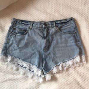 Free People jean shorts